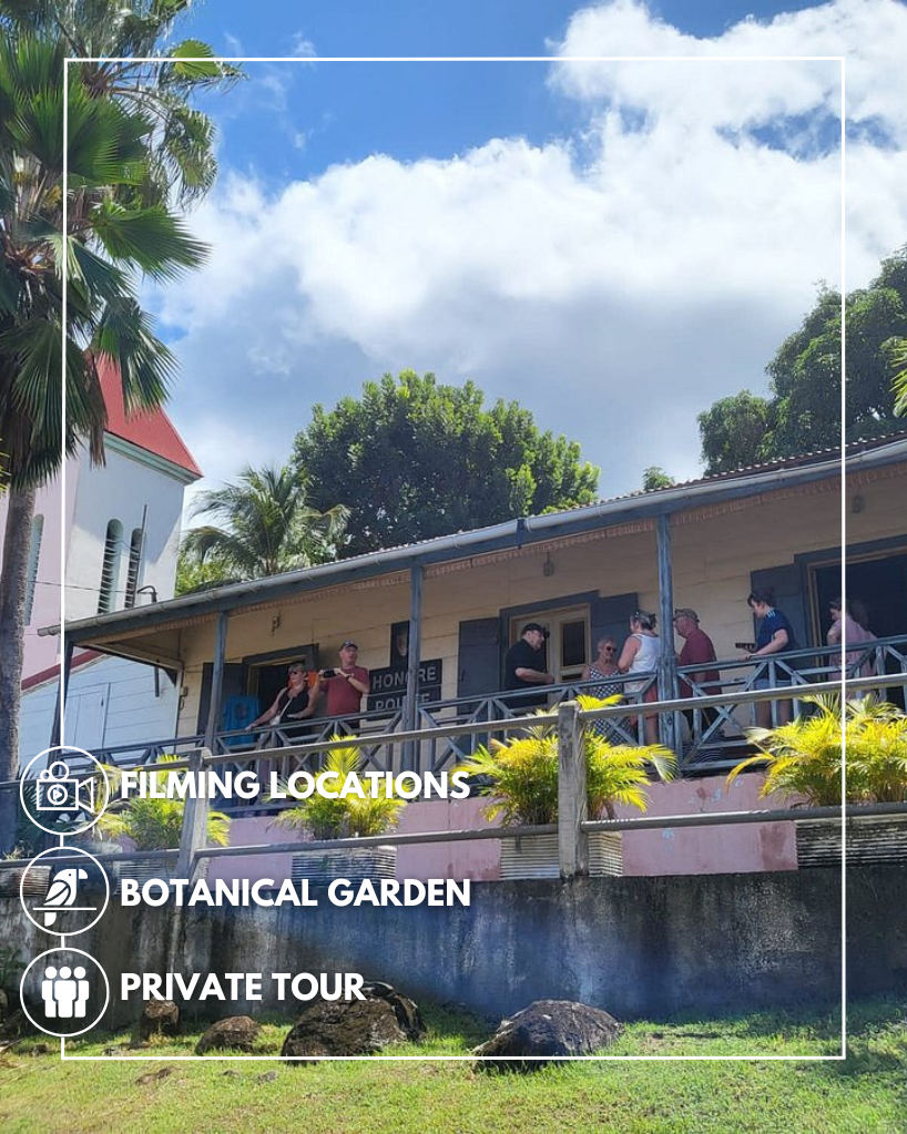 death in paradise tour from deshaies , honoré police station,