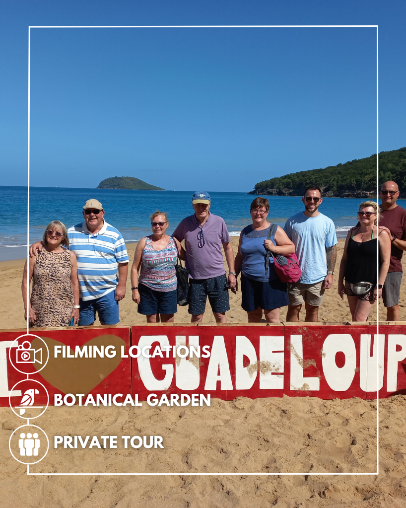 death in paradise tour from deshaies , inspector detective house, la perle beach,