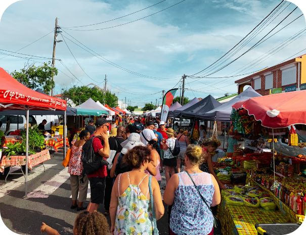 food culunary market tour in guadeloupe